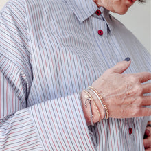 Shirt Blue With Black/Burgundy Stripe