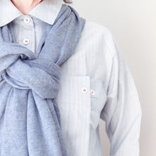 Shirt Blue With White/Red Stripe