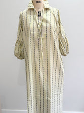 Puff Sleeve Dress - Yellow Stripe