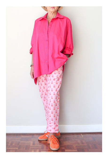 COTTON PANTS PINK PRINT