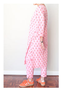 COTTON PANTS PINK PRINT