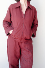 Knit Jacket Burgundy