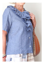 FRILL TOP BLUE