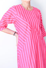 Puzzle Stripe Dress - Pink Stripe