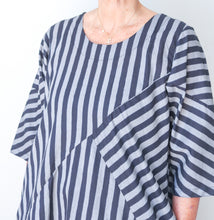 Puzzle Stripe Dress - Black Stripe