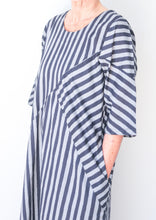 Puzzle Stripe Dress - Black Stripe