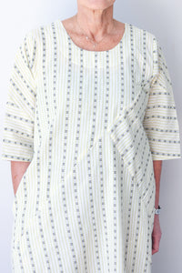 Puzzle Stripe Dress - Yellow Stripe