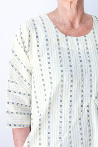 Puzzle Stripe Dress - Yellow Stripe
