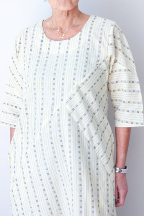 Puzzle Stripe Dress - Yellow Stripe