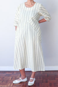 Puzzle Stripe Dress - Yellow Stripe