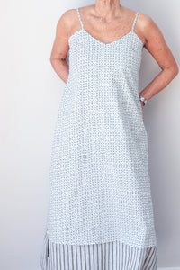 Reversable Cami Dress - Pattern/Olive Stripe