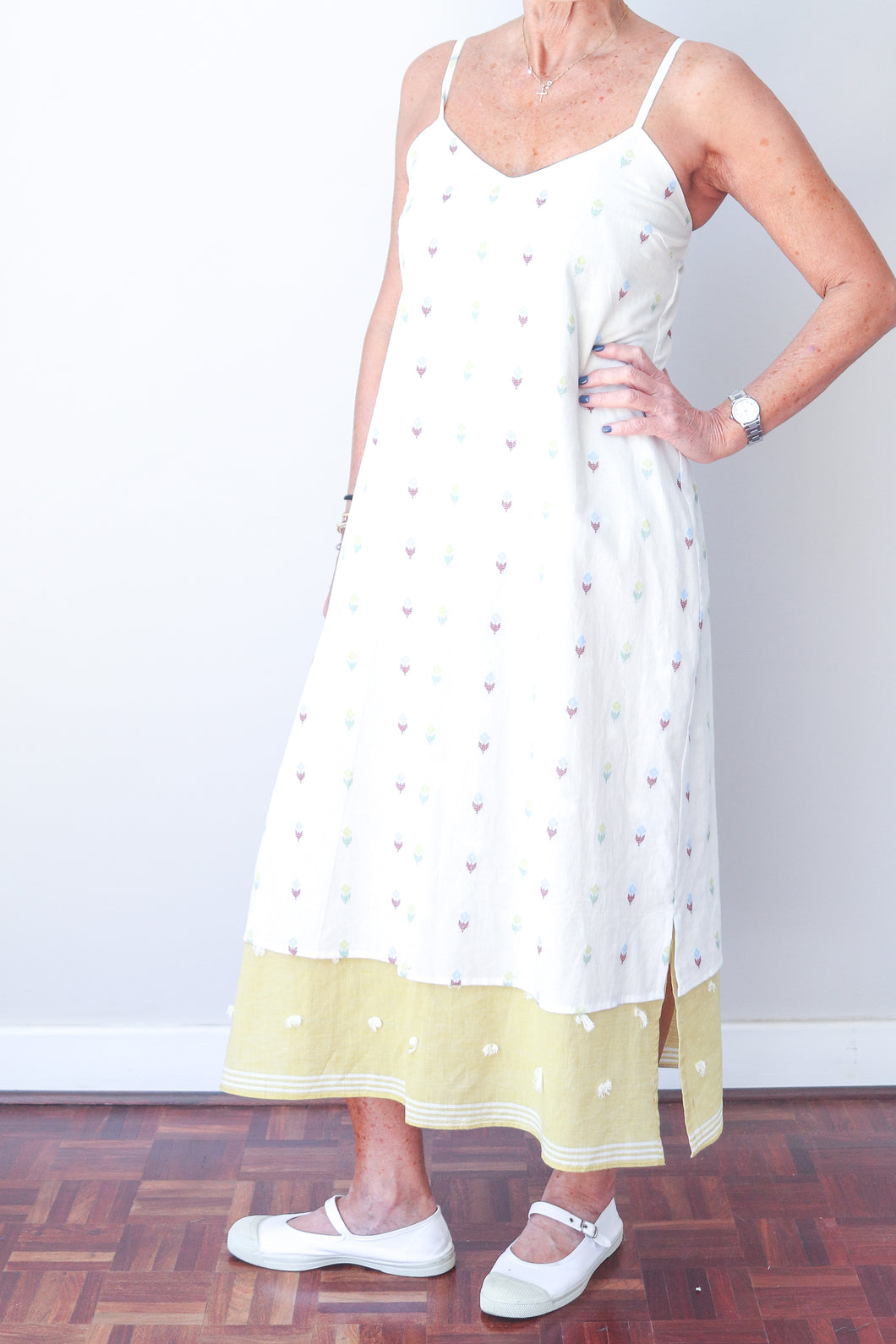 Reversable Cami Dress - Colours/Mustard