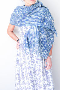 Reversable Cami Dress - Blue Pattern/Check