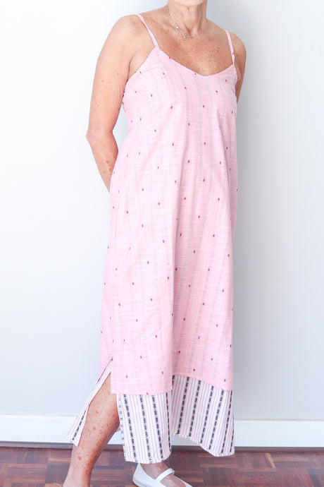 Reversable Cami Dress - Pink/Pink Stripe