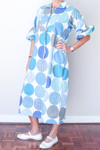Puff Sleeve Dress - Big Blue Spot