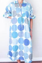 Puff Sleeve Dress - Big Blue Spot