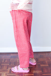 Balloon Pants Red Check