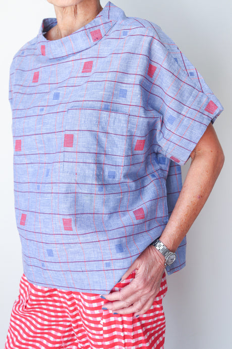Top Blue Square Pattern