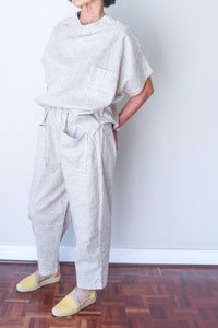 Balloon Pants Beige Check