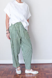 Balloon Pants Olive Check