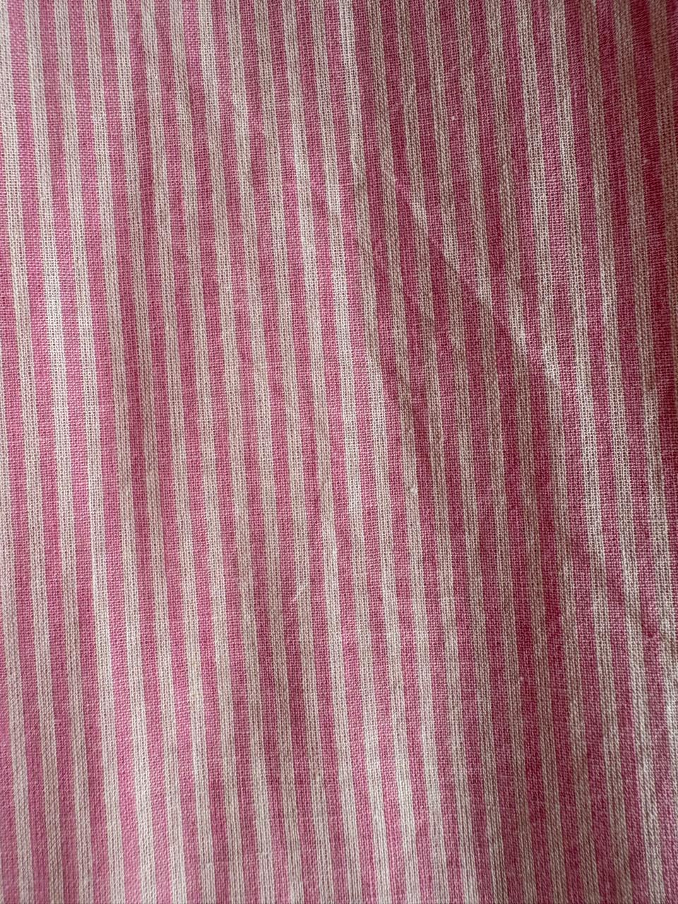 Puff Sleeve Dress - Candy Pink Stripe