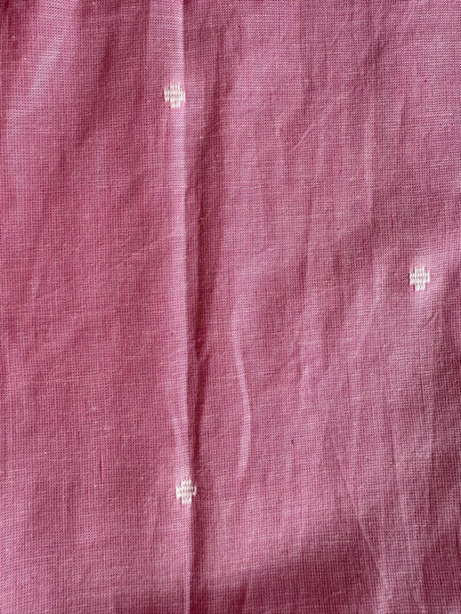 Puff Sleeve Dress - Pink White Dot