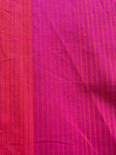 Puff Sleeve Dress - Pink Orange Stripe